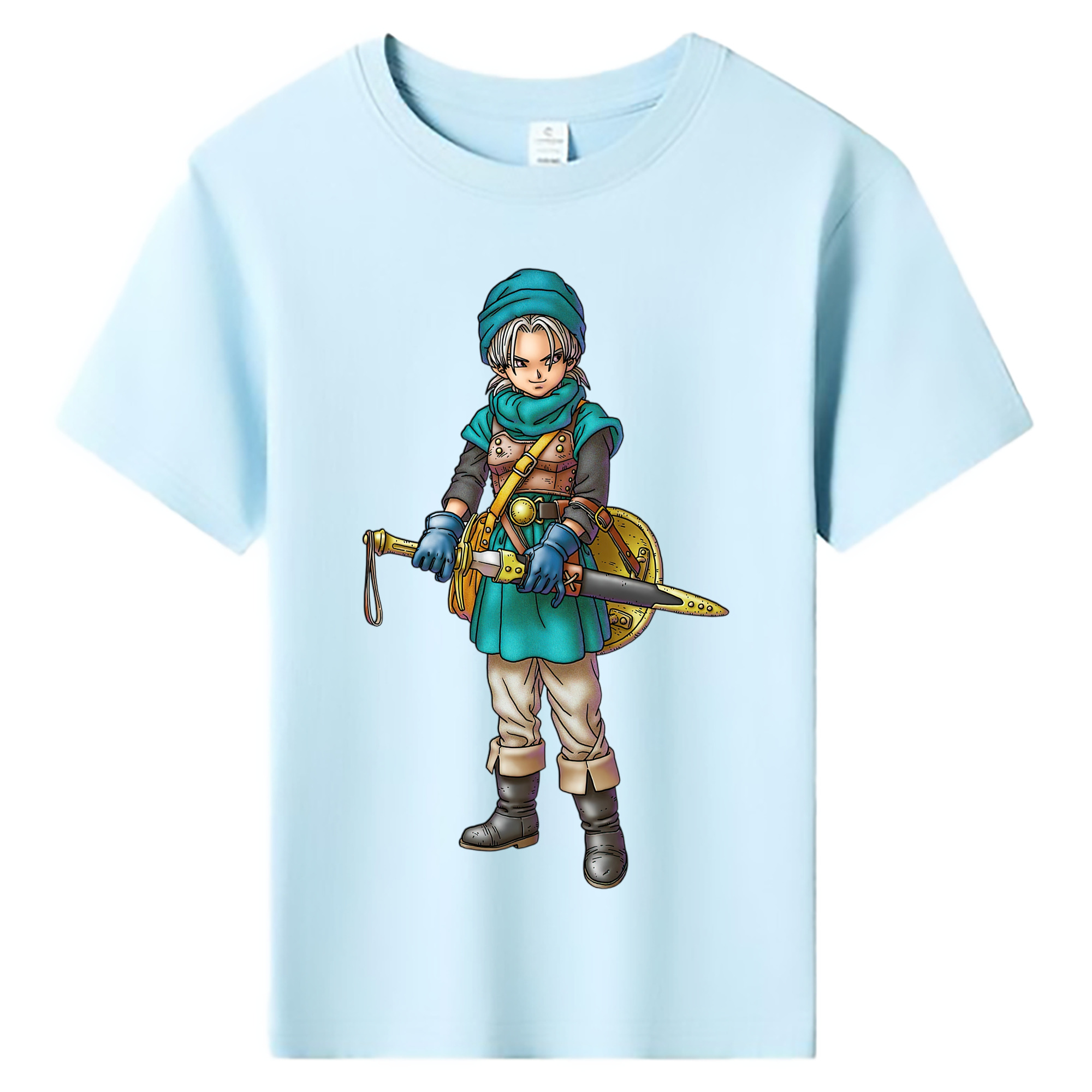 （画像用） ドラゴンクエスト Doragon Kuesuto Dragon Quest 綿100％キッズTシャツ（フロントプリント）